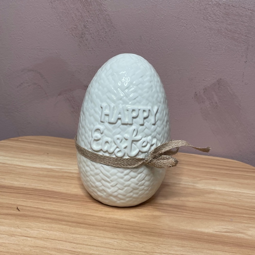 Happy Easter Egg Ceramic Decor